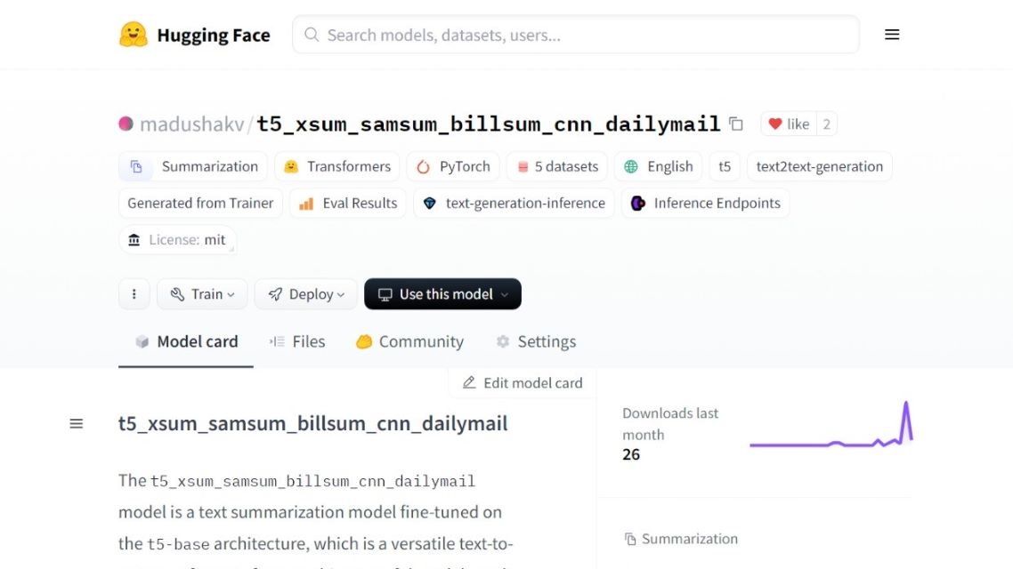 T5 Based Text Summarizer